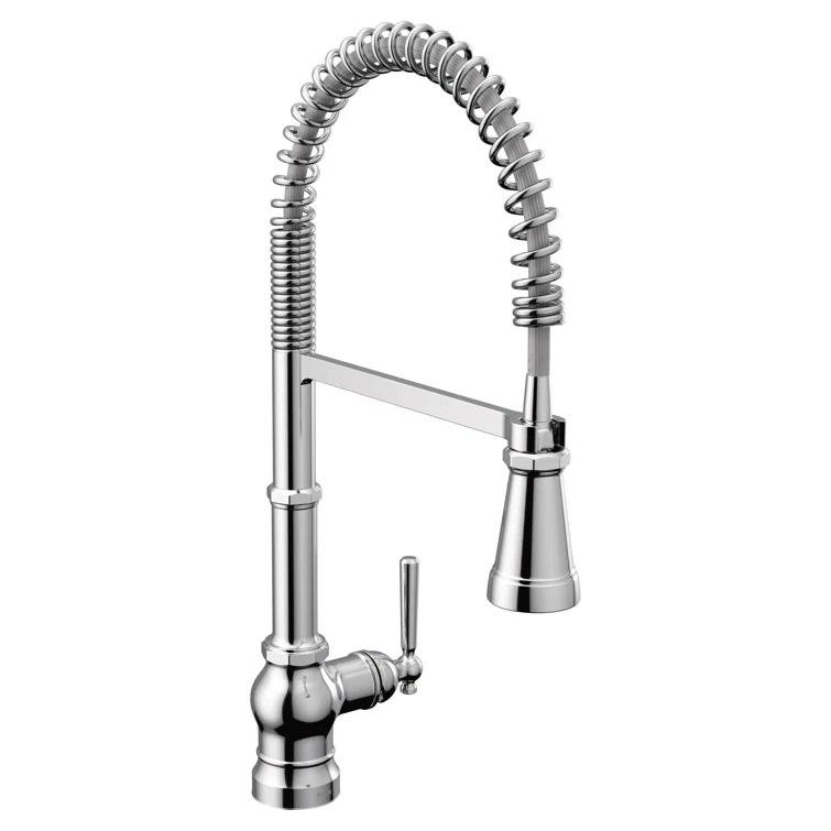 Paterson Spring Pull Down Single Handle Kitchen Faucet with Accessories and with Power Boost