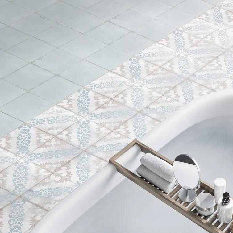 Barcelona 6" x 6" Porcelain Vintage Wall & Floor Tile