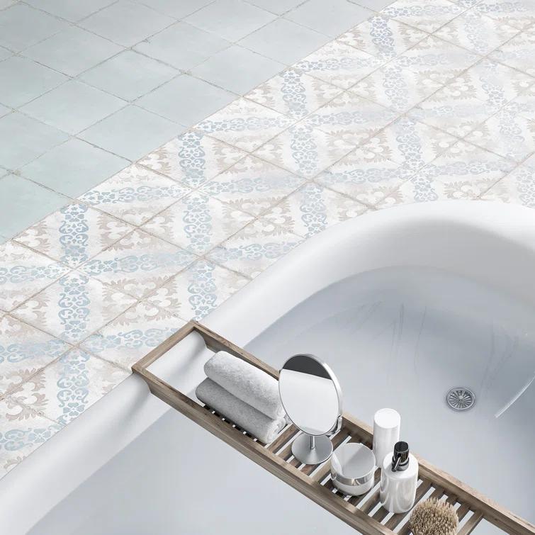 Barcelona 6" x 6" Porcelain Patterned Wall & Floor Tile