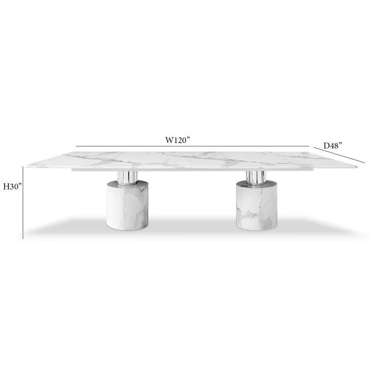 Orren Ellis Safeya Marble Dining Table