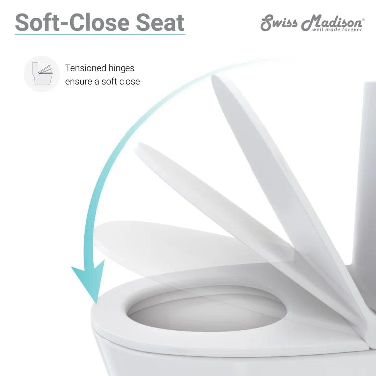 St. Tropez One Piece Elongated Toilet Dual Vortex Flush 1.6 GPF