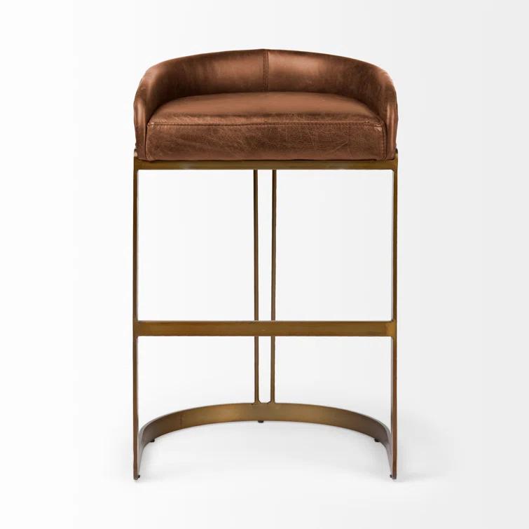 Bradley Genuine Leather Bar & Counter Stool
