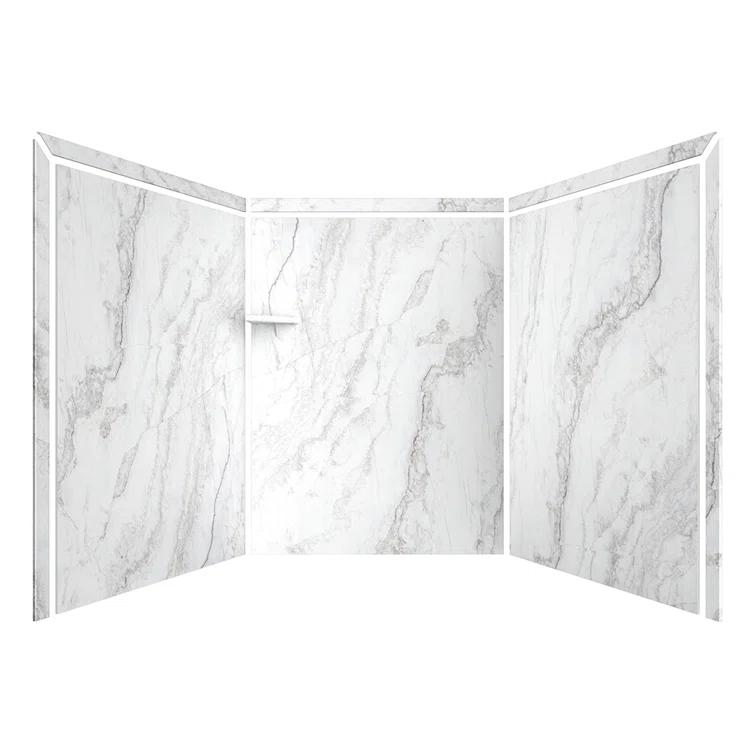 FlexStone Adaptable 60"W x 60"D x 80"H Alcove Shower Surround