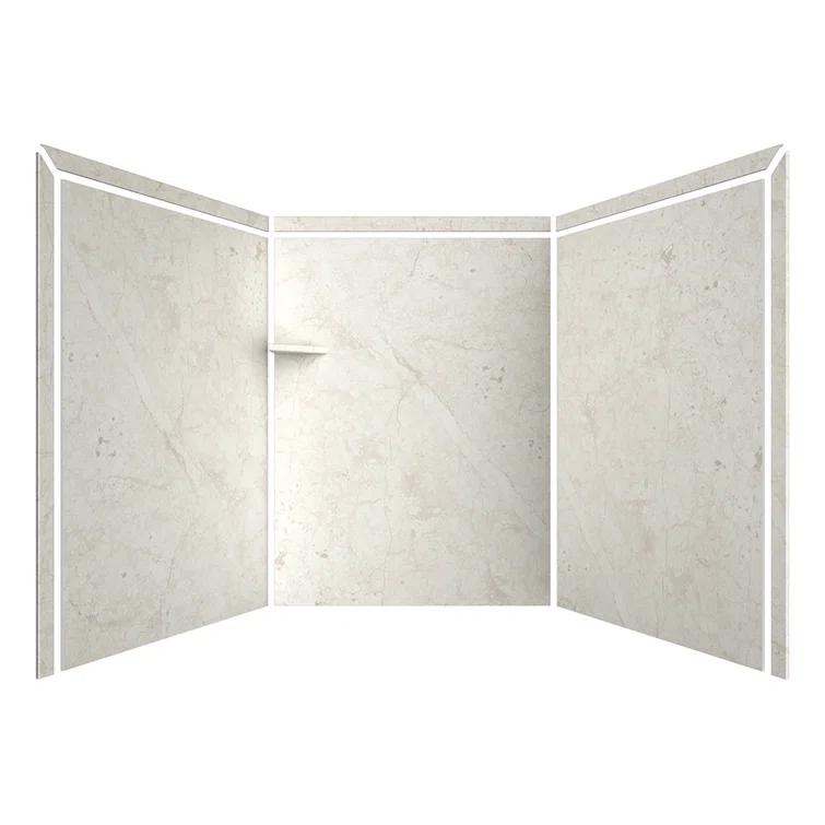 FlexStone Adaptable 60"W x 60"D x 80"H Alcove Shower Surround