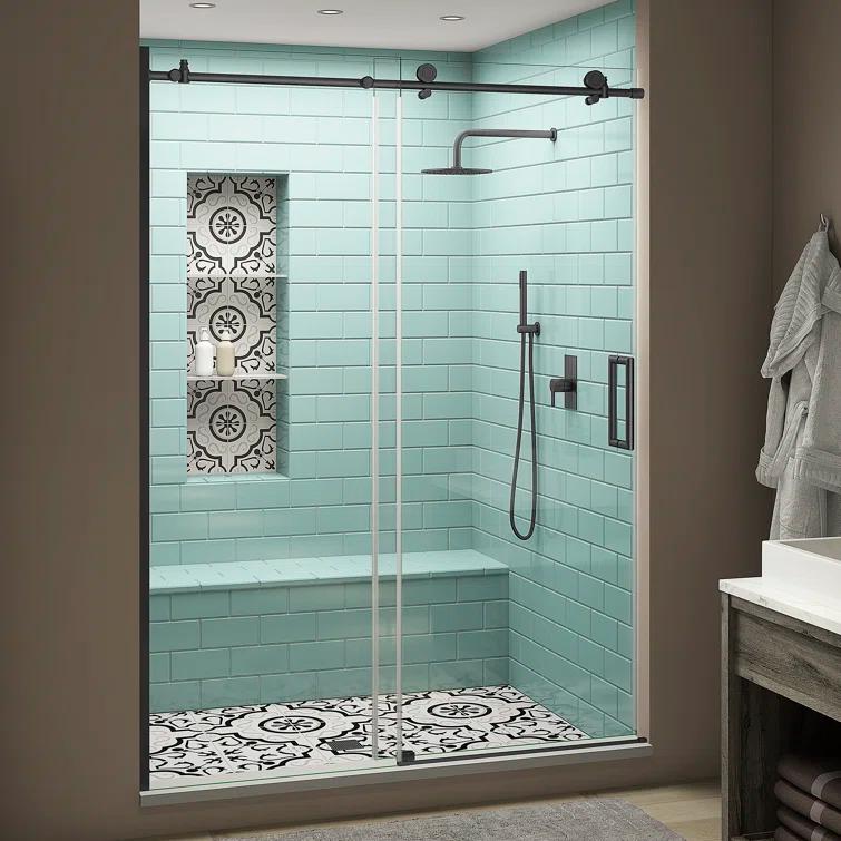 Aston SDR984EZ.UC-MB-6080-R Coraline XL 56" W x 80" H Single Sliding Frameless Shower Door