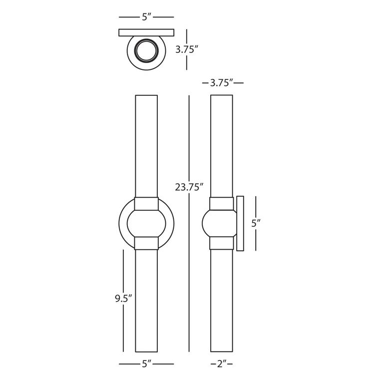 Daphne Glass LED Flush Mounted Sconce