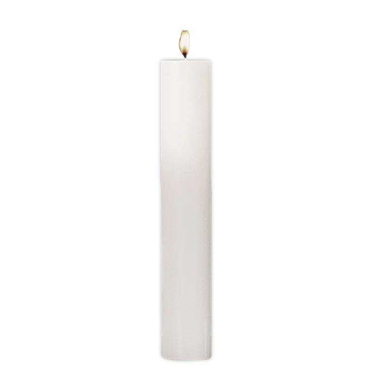 Elegant White Hand-Poured Paraffin Pillar Candle