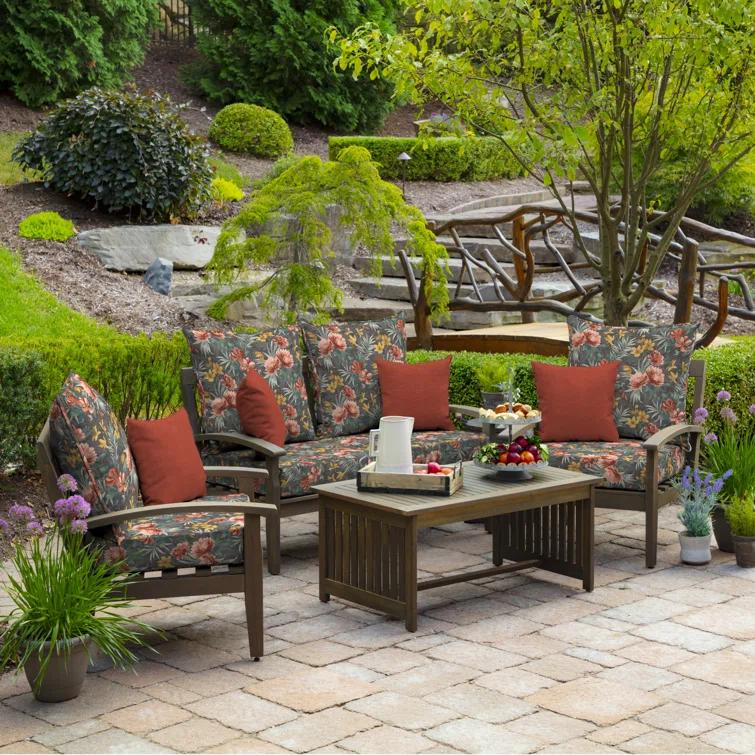 Phoebe Floral Outdoor Lounge Chair 5.75" Cushion