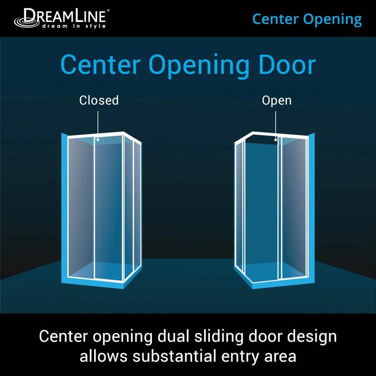 DreamLine Cornerview 36 in. D x 36 in. W x 74 3/4 in. H Framed Sliding Shower Enclosure