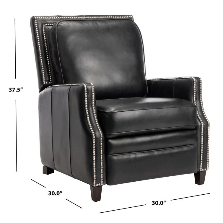 Buddy Leather Recliner - Black - Safavieh