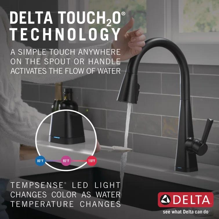 Lenta Pull Down Sprayer Touch Kitchen Sink Faucet, Touch Control Kitchen Faucet