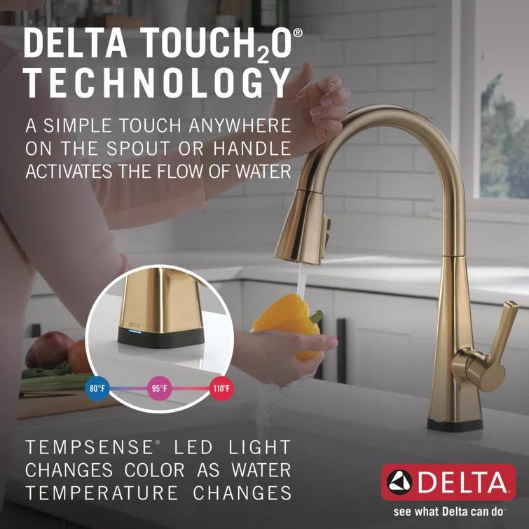 Lenta Pull Down Sprayer Touch Kitchen Sink Faucet, Touch Control Kitchen Faucet
