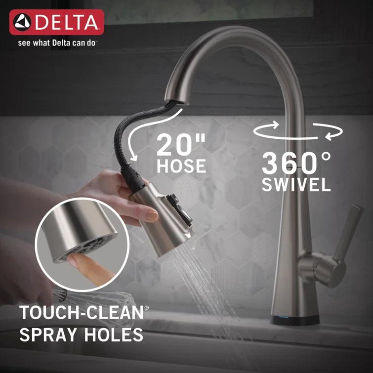 Lenta Pull Down Sprayer Touch Kitchen Sink Faucet, Touch Control Kitchen Faucet