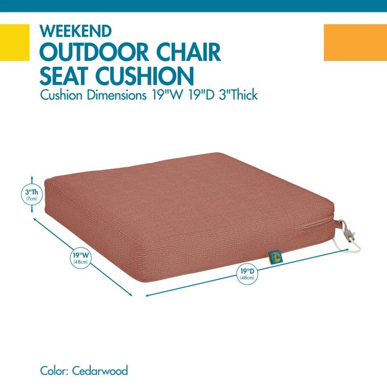Weekend Outdoor 3'' Dining Chair Seat Cushion