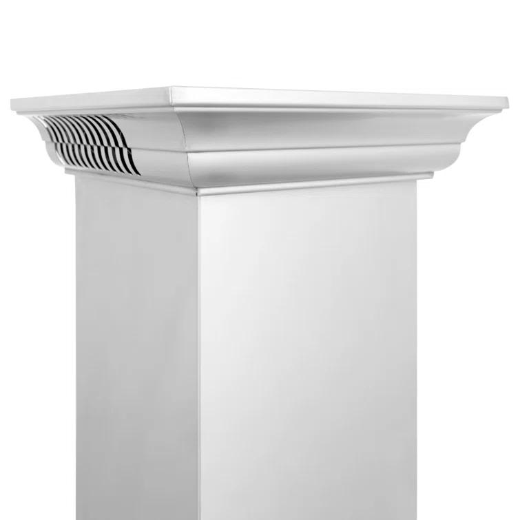 ZLINE 48 in. ZLINE CrownSound™Ducted Vent Wall Mount Range Hood in Stainless Steel W/ Bluetooth Speakers (KL2CRN-BT-48)