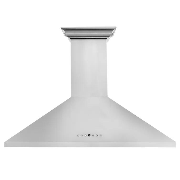 ZLINE 48 in. ZLINE CrownSound™Ducted Vent Wall Mount Range Hood in Stainless Steel W/ Bluetooth Speakers (KL2CRN-BT-48)