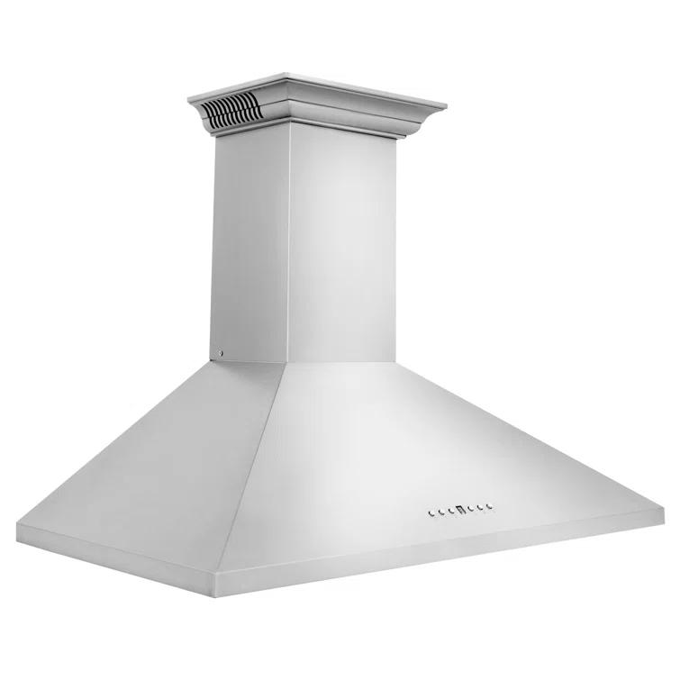 ZLINE 48 in. ZLINE CrownSound™Ducted Vent Wall Mount Range Hood in Stainless Steel W/ Bluetooth Speakers (KL2CRN-BT-48)