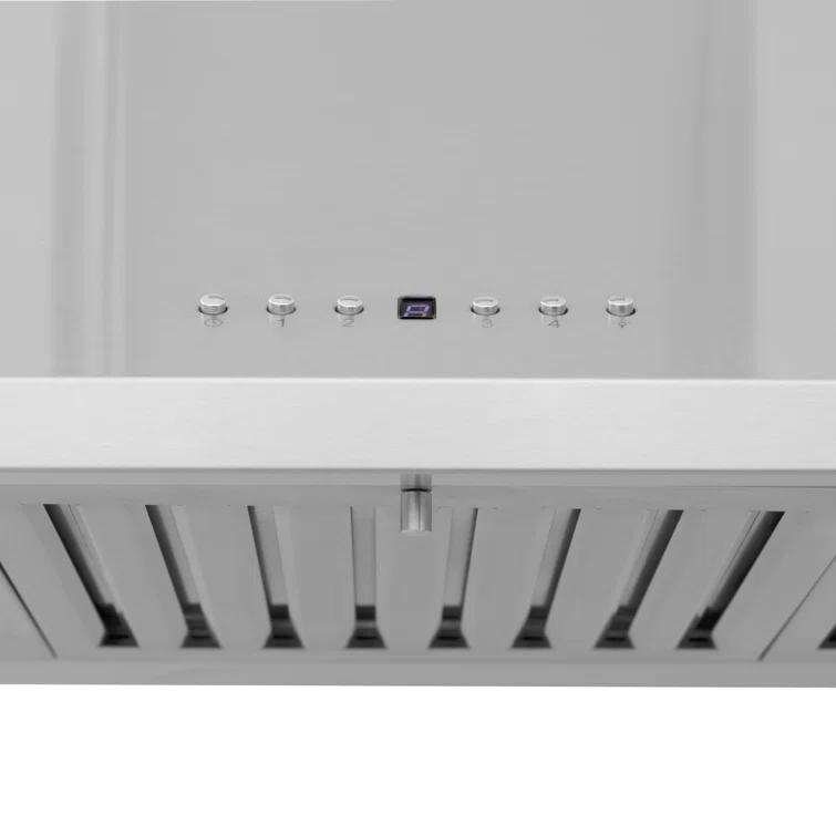 ZLINE 48 in. ZLINE CrownSound™Ducted Vent Wall Mount Range Hood in Stainless Steel W/ Bluetooth Speakers (KL2CRN-BT-48)