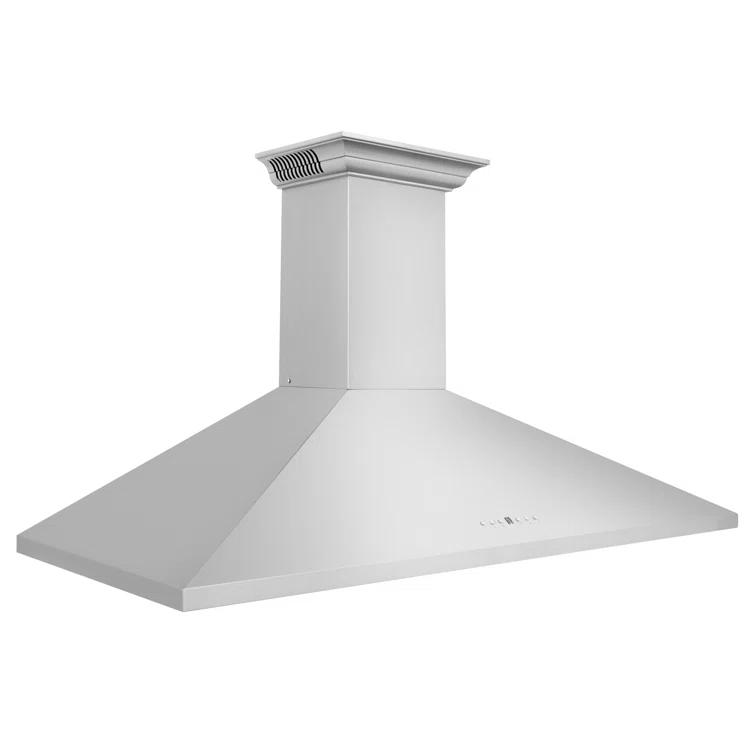 ZLINE 48 in. ZLINE CrownSound™Ducted Vent Wall Mount Range Hood in Stainless Steel W/ Bluetooth Speakers (KL2CRN-BT-48)