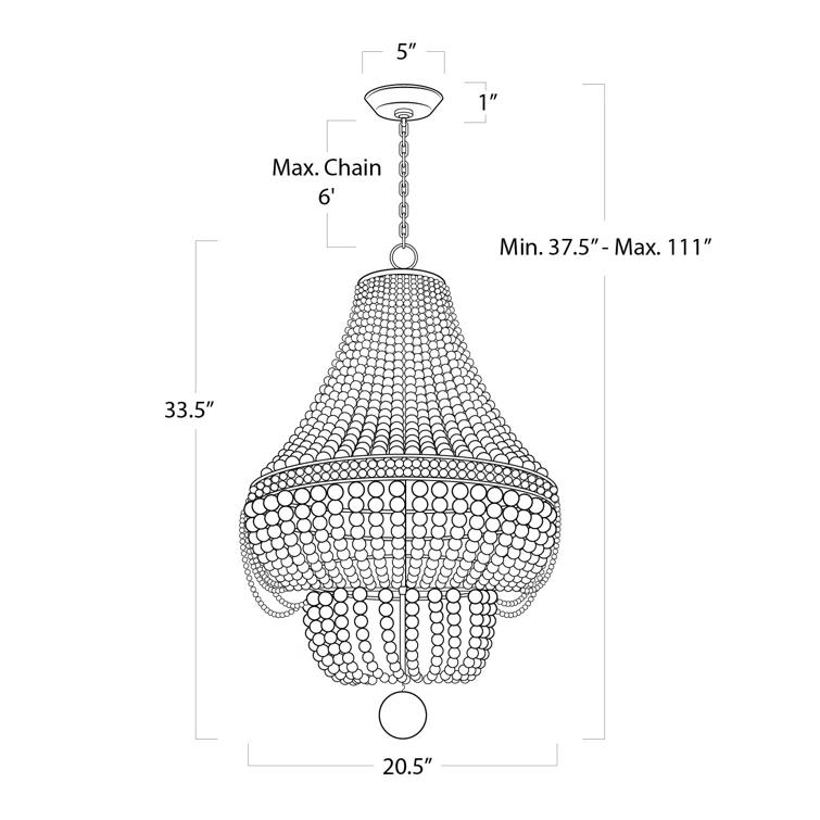 Del Chandelier by Regina Andrew - Blue