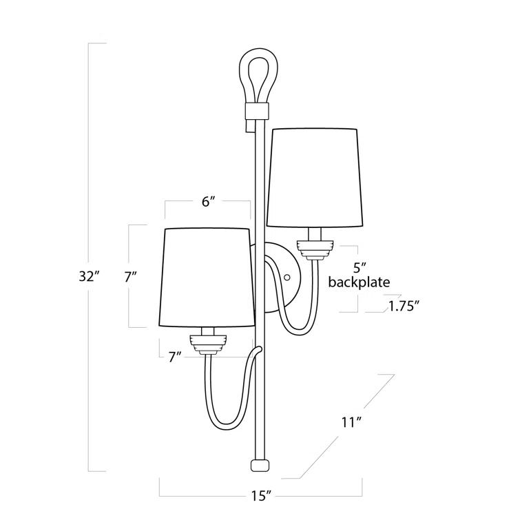 Coastal Living Bimini Double Sconce