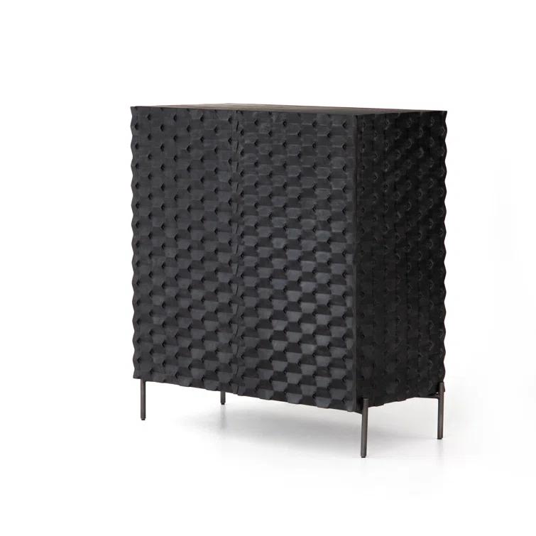 Raffael Solid Wood Bar Cabinet