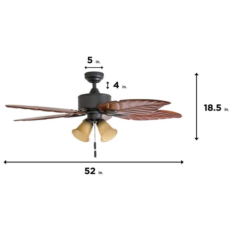 Honeywell 52" Royal Palm Tropical 5 Blade Ceiling Fan