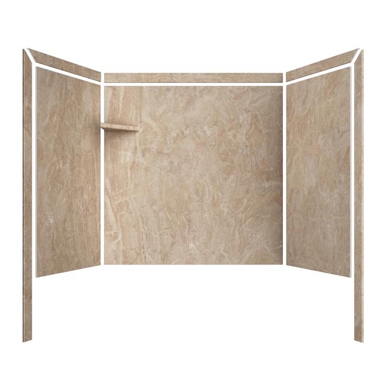 FlexStone Elite 60"W x 32"D x 60"H Alcove Bathtub Surround