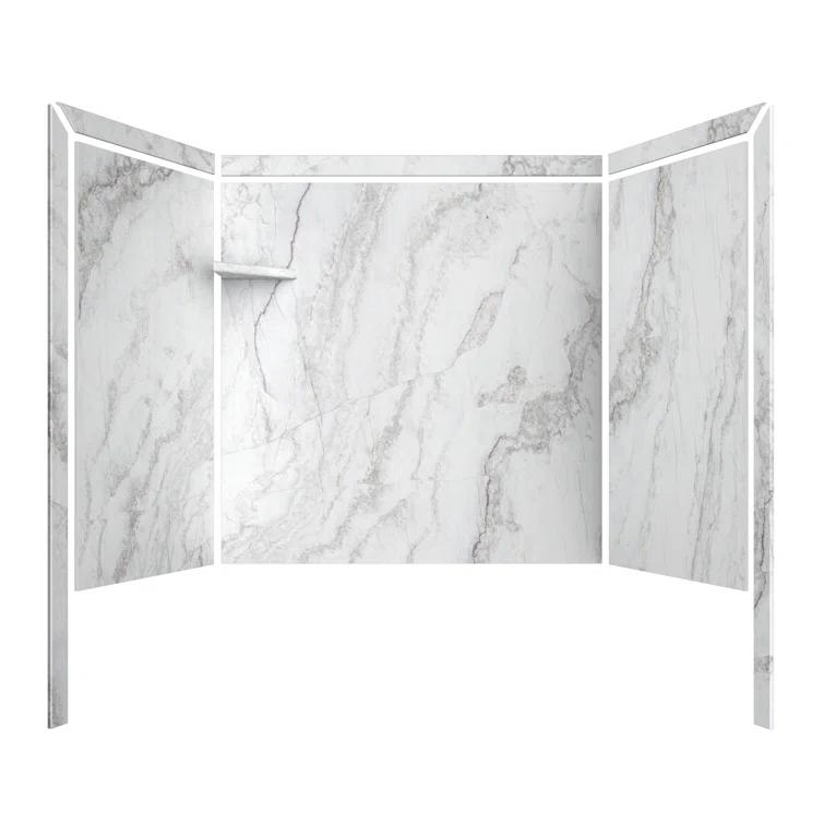 FlexStone Elite 60"W x 32"D x 60"H Alcove Bathtub Surround