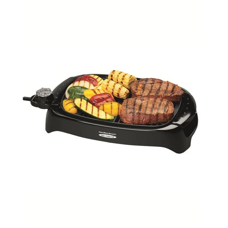 Hamilton Beach Hamilton Beach® 8 Serving Indoor & Outdoor Smokeless Grill Adjustable Temperature Control Black