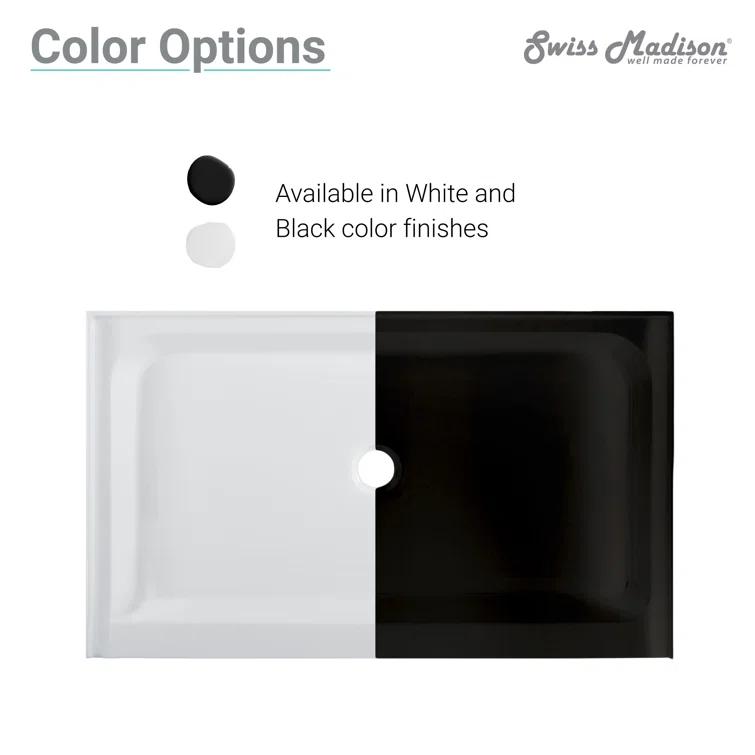 Voltaire 36" x 36" Single-Threshold, Center Drain, Shower Base