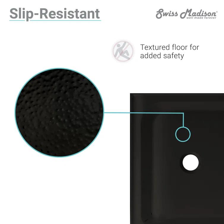 Voltaire 36" x 36" Single-Threshold, Center Drain, Shower Base