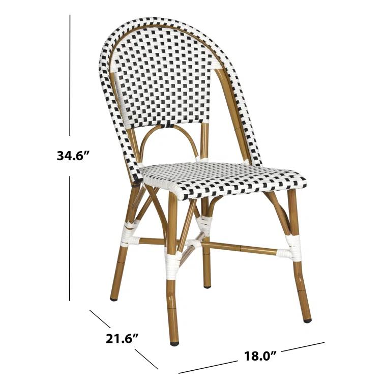 Casidy Polyethylene (PE) Wicker Wicker Outdoor Dining Side Chair