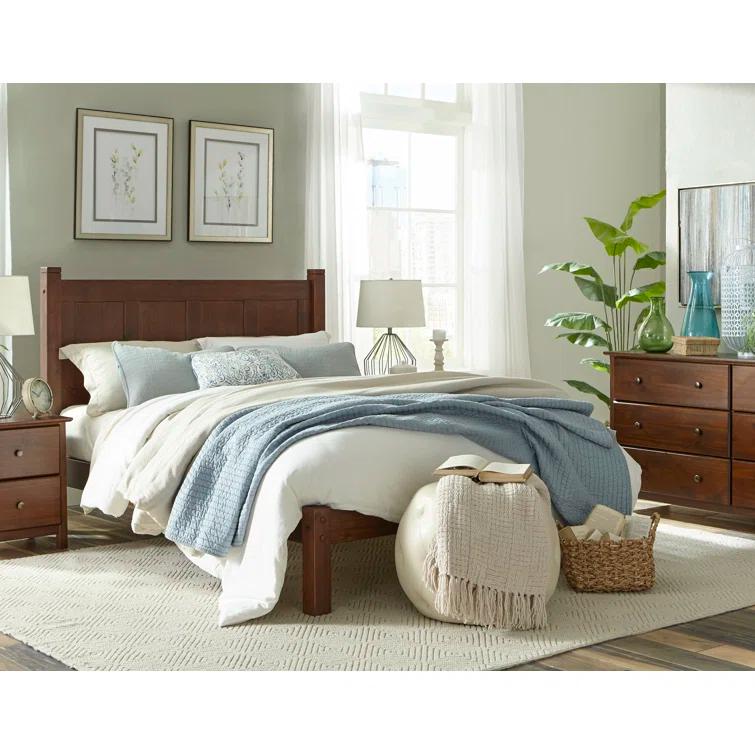 Shaker Solid Wood Panel Bed