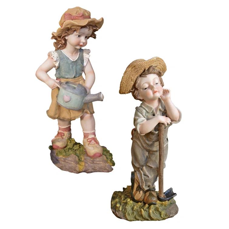 Design Toscano 2 Piece Fanny and Frank Farmer Statue Set