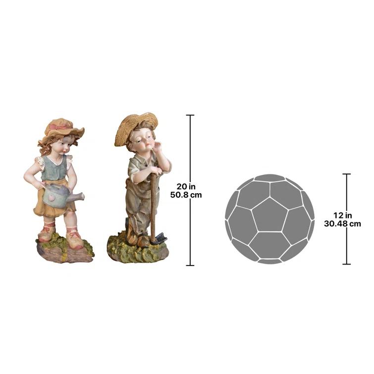 Design Toscano 2 Piece Fanny and Frank Farmer Statue Set