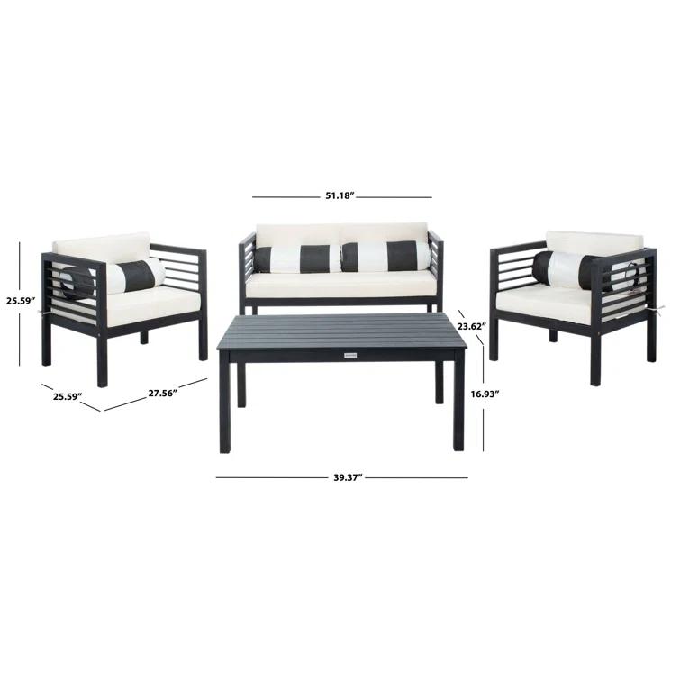 Wade Logan® Arlethe 5 Piece Rattan Sofa Seating Group with Cushions