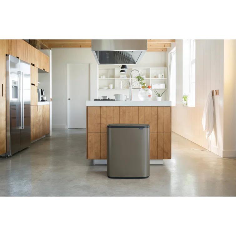 Brabantia Bo Touch Top Trash Can, 16 Gallon