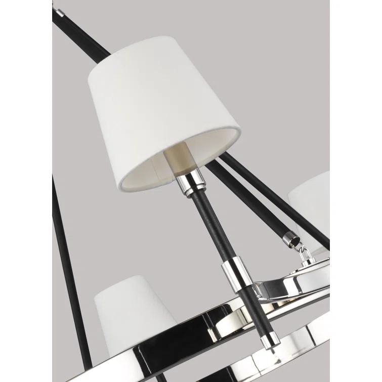 Katie 8 - Light Dimmable Wagon Wheel Chandelier