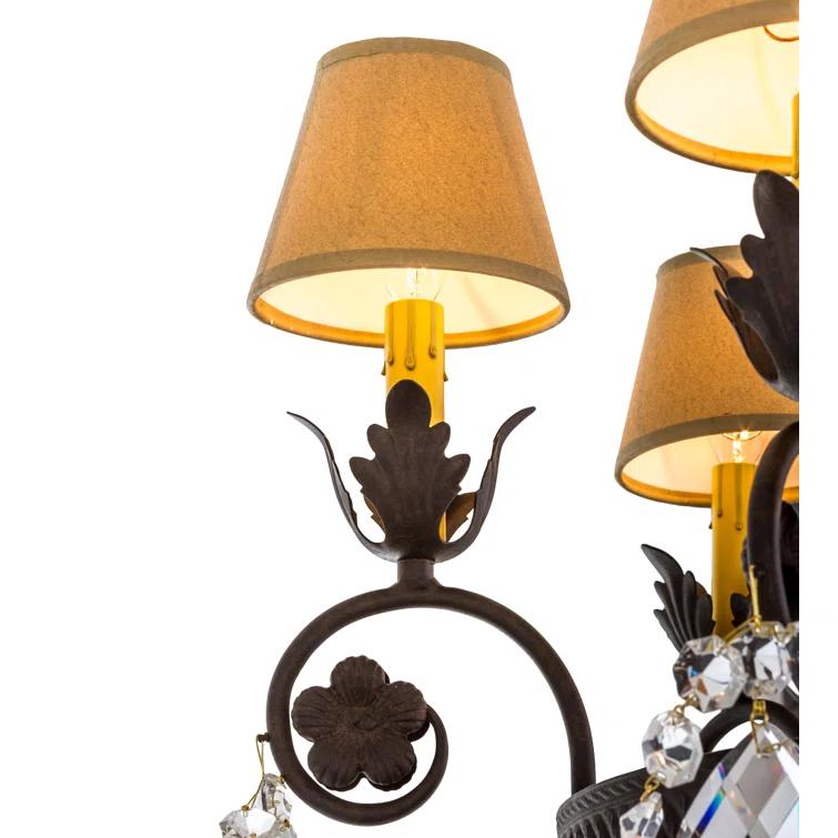 Chestnut 6-Light Chandelier with Crystal Accents