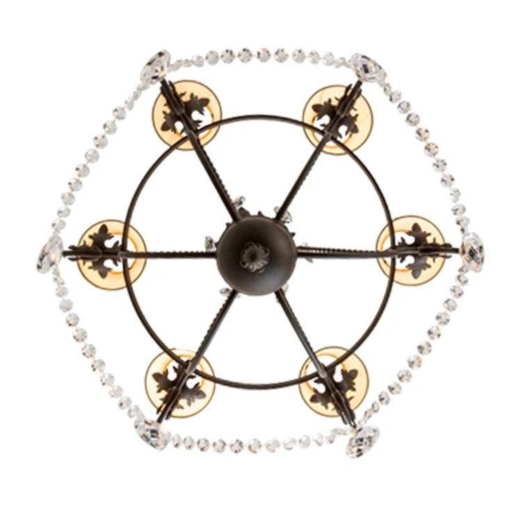 Chestnut 6-Light Chandelier with Crystal Accents