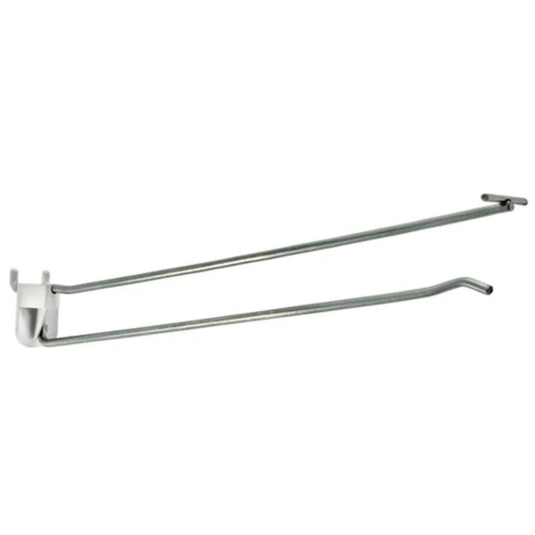12" Metal Wire Flip Scan Plastic Quick Back Hook: 0.212" Diameter, 50-Pack