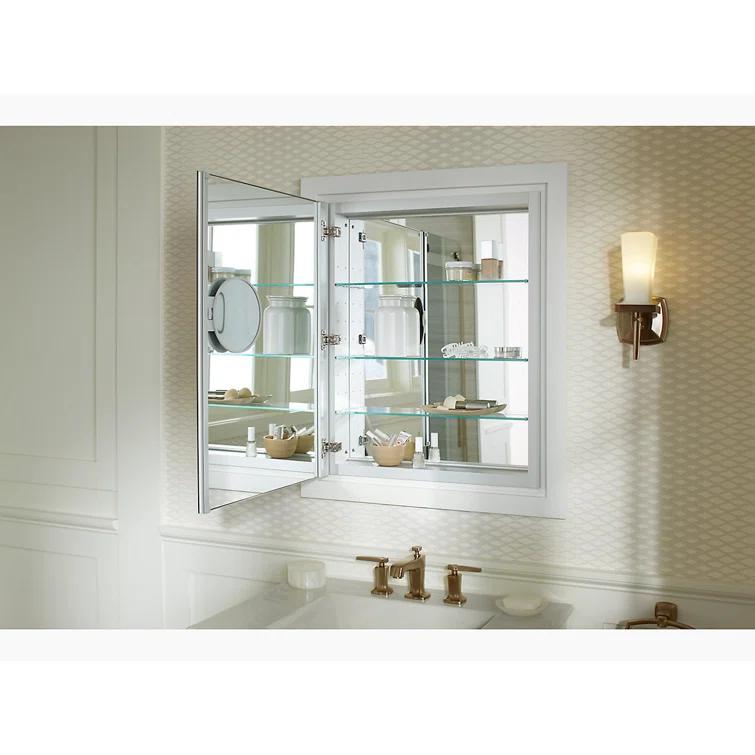 Verdera® Recessed or Surface Mount Medicine Cabinet with 3 Adjustable Shelves