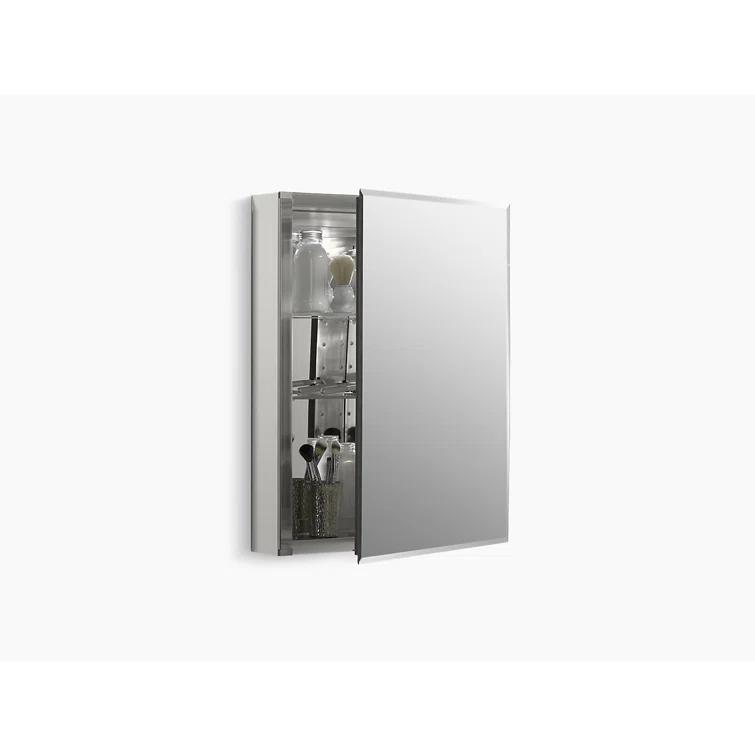 CLC Recessed or Surface Mount Frameless Aluminum Medicine Cabinet Adjustable Shelves