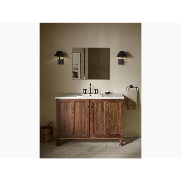 CLC Aluminum Two-Door Medicine Cabinet With Mirrored Doors, Beveled Edges