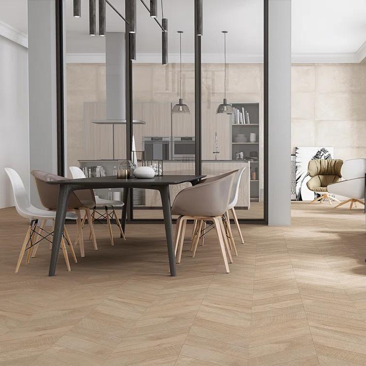 Chevron 24 in. x 48 in. Matte Porcelain Floor and Wall Tile (15.49 Sq. Ft. / Case)