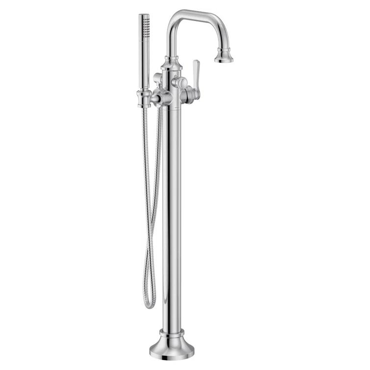 Colinet Single Handle Floor Mounted Clawfoot Tub Faucet with Handshower