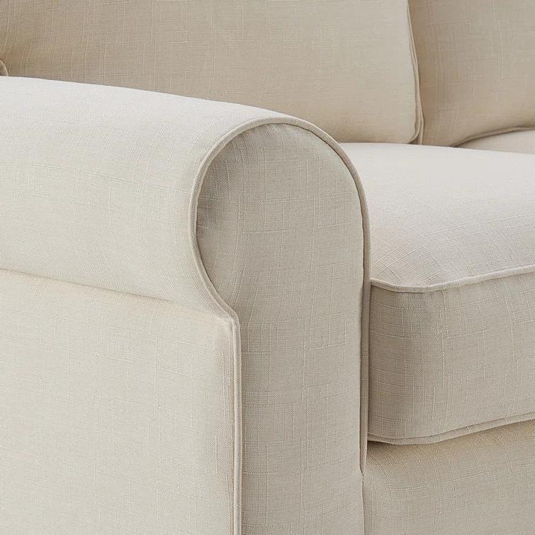 Serta Copenhagen 78" Rolled Arm Sofa, Easy Care Fabric, Soft Pillow Back, Pocket Coil Seat Cushions
