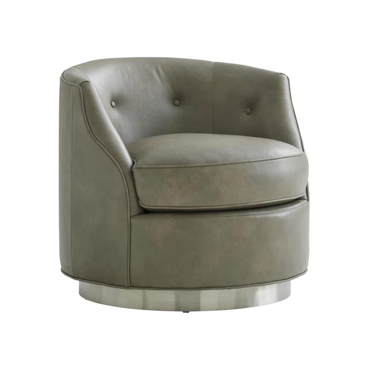 Avondale Piper Leather Swivel Chair