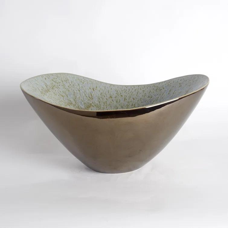 Marta's Bowl-Bronze Reactive Blue